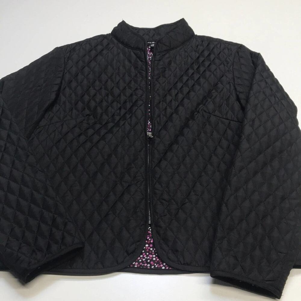 BRIGGS NEW YORK Womens PS Black Quilted Jacket - Picture 2 of 6